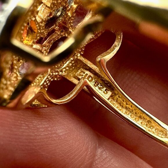 CID Clyde Duneier Womens Ring Sterling Silver Multi Gemstone Alexandrite Size 9 - Picture 10 of 10